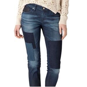 AG Adriano Goldschmied Dark Blue Patchwork cigarette leg, straight Jeans size 28